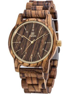 Men's Brown Analog Unisex Natural Handmade Adjustable Waterproof Wooden Watch